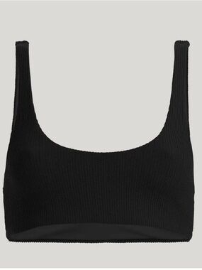 Wolford Ultra Textured Bikini Top Black   Size Large NWT